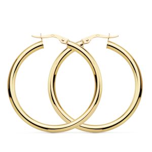 18K AROS REDONDOS HUECOS 35 X 3 MM 3.45GRS