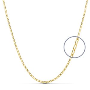 18K CADENA ORO AMARILLO MACIZA BILBAO 40CM 1.7 MM