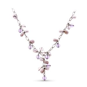 18K GARGANTILLA ORO BLANCO PIEDRAS