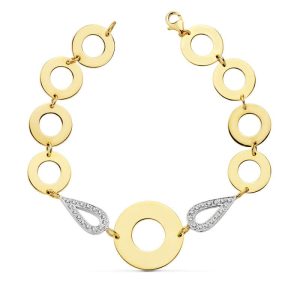 18K PULSERA BICOLOR 19.5 CM