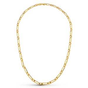 18K CADENA ORO AMARILLO CARTIER HUECA 50CM 4.5 MM