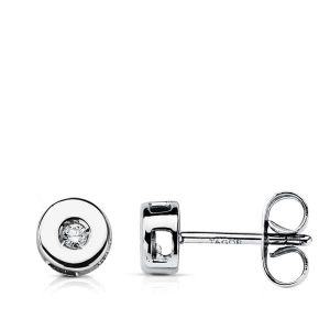 18K PENDIENTES ORO BLANCO DIAMANTES LABORATORIO TALLA BRILLANTE 0,04 QTS. VS2-G. MEDIDA: 5 MM. CIERRE PRESION