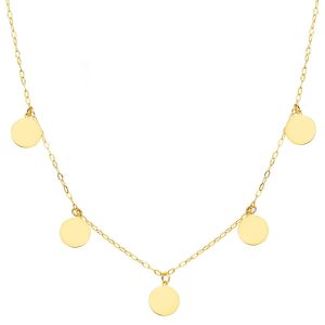 18K GARGANTILLA ORO AMARILLO PLACA CHAPAS LISAS 7 MM CADENA FORZADA 45CM