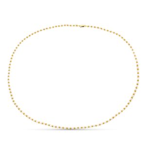 18K COLLAR ORO AMARILLO PERLA Y ANILLAS ORO 45CM