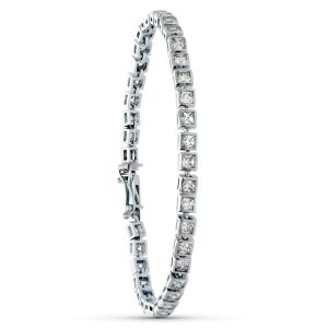 18K PULSERA ORO BLANCO CIRCONITA 20CM