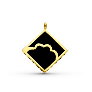 18K COLGANTE ORO AMARILLO EBANO NUBE