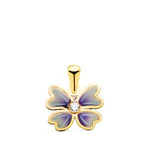 18K COLGANTE ORO AMARILLO MARIPOSA AZUL CON CIRCONITA. 11,5 X 9,5 MM